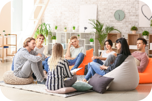 group-therapy-in-westlake-village Patients having group therapy in Westlake Village, California