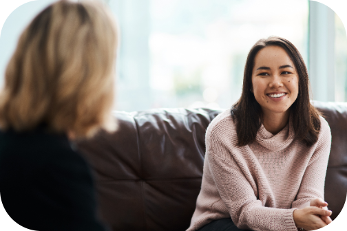 Woman undergoing interviewing in Westlake Village, California